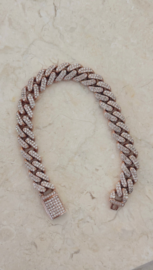 10Kt Rose Gold Diamond Bracelet